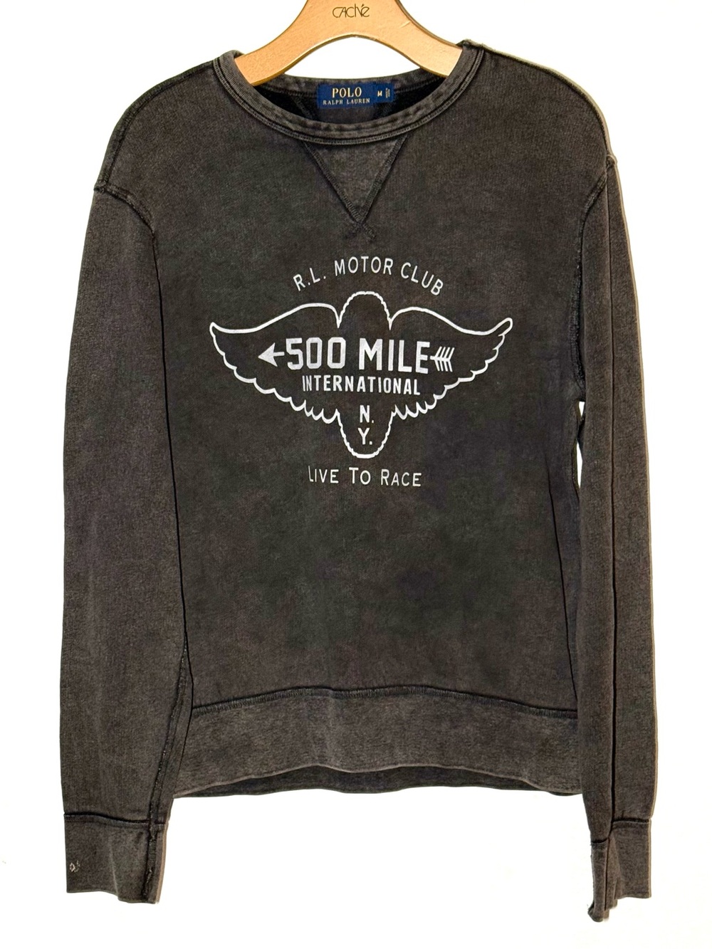 Polo Ralph Lauren R.L. Motor Club 500 Mile Graphic Sweatshirt Size M